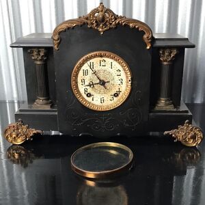 ANTIQUE MANTEL CLOCK-WM L GILBERT-MAJESTIC CLOCK-WINSTED,CONN.-PAT.1881